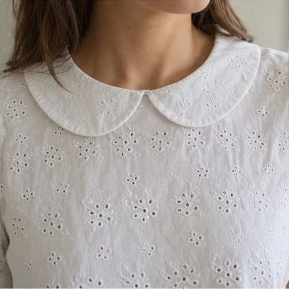 Navy Ruffle Blouse - Picture 4 of 6